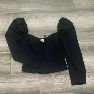 Aritzia Capulet Black bustier top